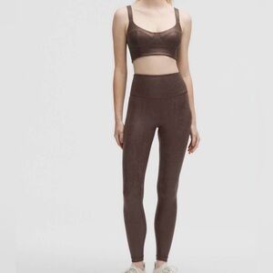 Lululemon Everlux Longline Workout Bra Light Support, A/B Cup *Matte Foi